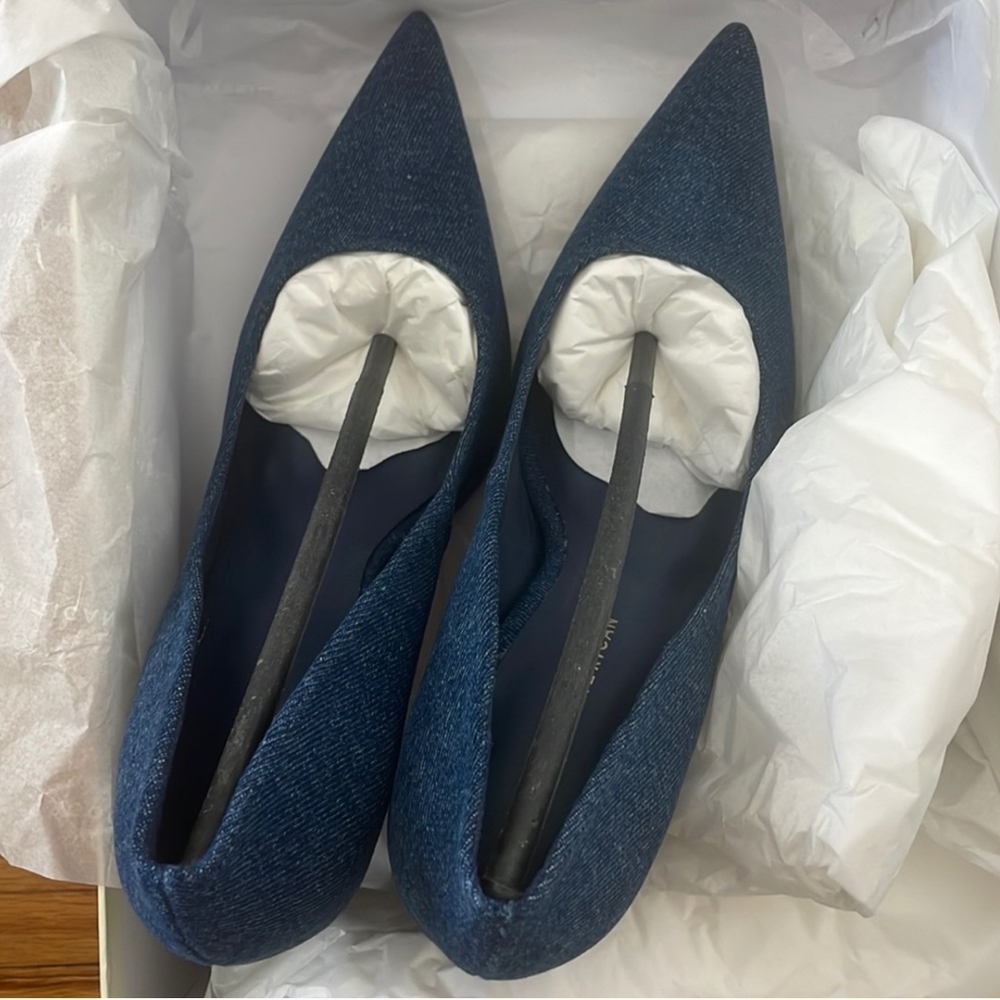 Good American Women's Blue Heels NIB - Picture 4 of 7